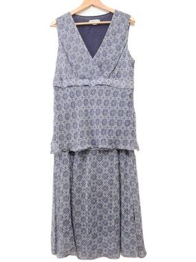 Pendleton Women's PLUS Size 14 Silk Skirt Tank Blouse Set Artsy Business Office